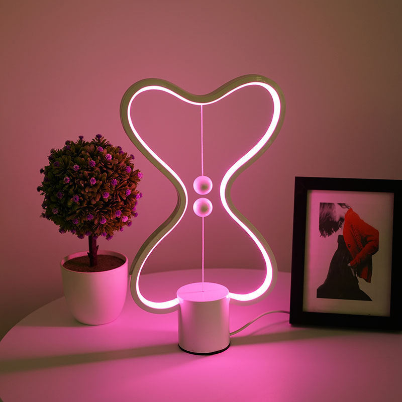 7 Colors Balance Lamp LED Night Light USB Powered Home Decor Bedroom