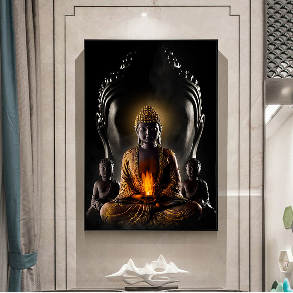 God Buddha Wall Art Canvas  Modern Buddha Canvas Art Paintings On The Wall Canvas Pictures Buddhism Posters Wall Decor