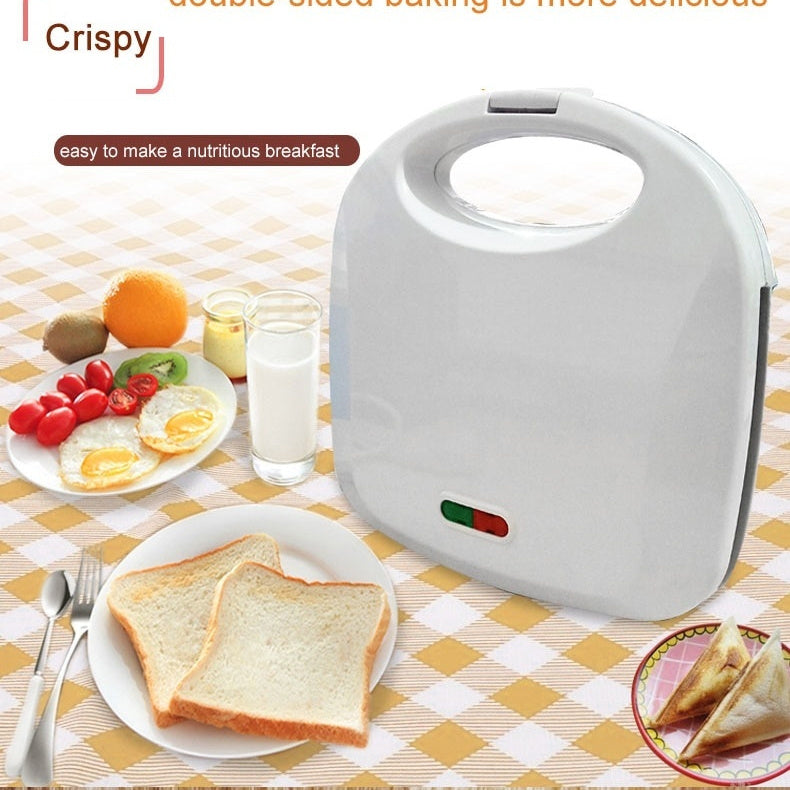 220V white color Double-sided breakfast sandwich machine panini toaster household